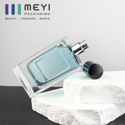 بطری های عطر مربع خالی 3.4 اونس قابل پر کردن مجدد طلا نقره ای غیر قابل ریختن